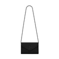 Saint Laurent CLASSIC CASSANDRE CHAIN WALLET IN GRAIN DE POUDRE LEATHER