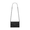 Saint Laurent CASSANDRE ENVELOPE CHAIN WALLET IN GRAIN DE POUDRE LEATHER